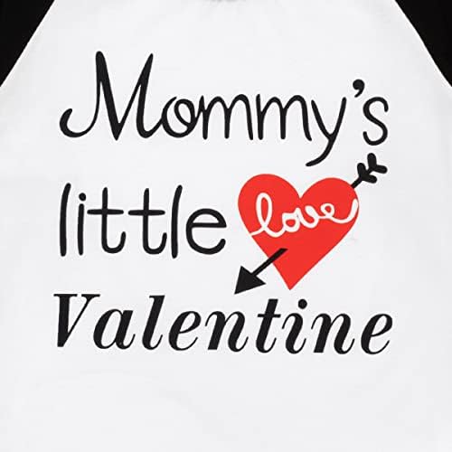 Yruiz Baby Boy's Mammy's Mala valentinova odjeća za majicu Boja Majica Raglan Eleeves majica