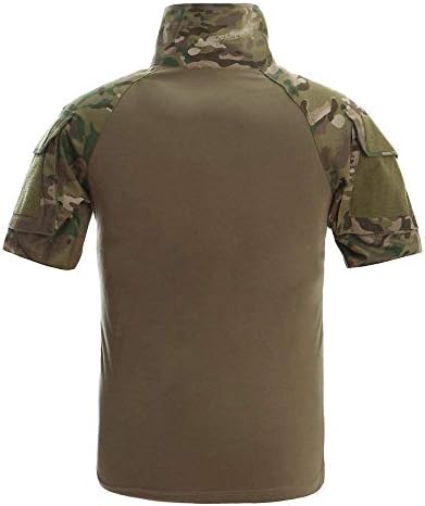Lilychan muške taktičke kratke rukave majice vojna košulja Vanjska košulja taktička borbena košulja sa patentnim