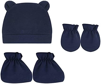 Mittens Caps Socks Boys Meki 0-12 šešir bebi pamučni šeširi mjeseci za bebe i kape šešir za bebe dječački