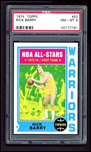 1974 FAPPS # 50 Rick Barry Golden State Warriors PSA PSA 8.00 Warriors Miami