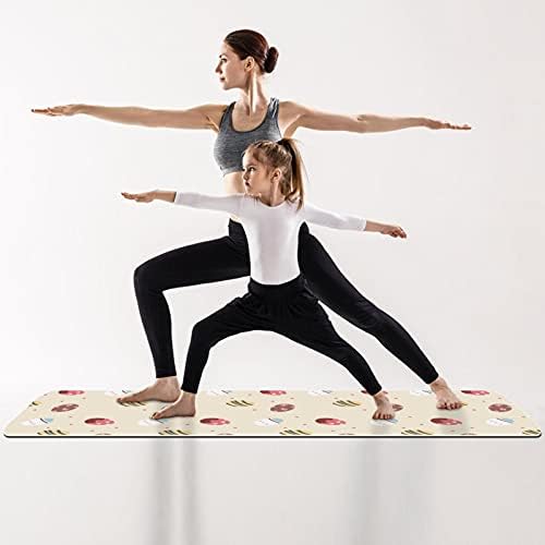 Siebzeh Flat Easter pattern Collection Premium Thick Yoga Mat Eco Friendly Rubber Health & amp; fitnes