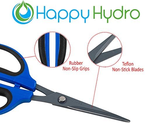 Happy Hydro-Trim makaze - ravni vrh - 60mm teflonske oštrice - ergonomske ručke za komforno držanje -