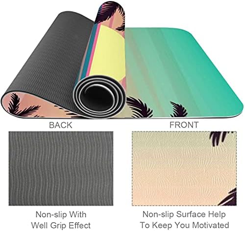 Siebzeh Sunset Premium Thick Yoga Mat Eco Friendly Rubber Health & amp; fitnes non Slip Mat za sve vrste