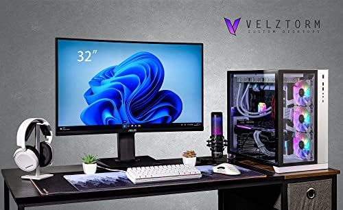 Velztorm Lux Lyte Prilagođeno izgrađen Gaming Desktop računar , WiFi, USB 3.2, HDMI, Bluetooth,