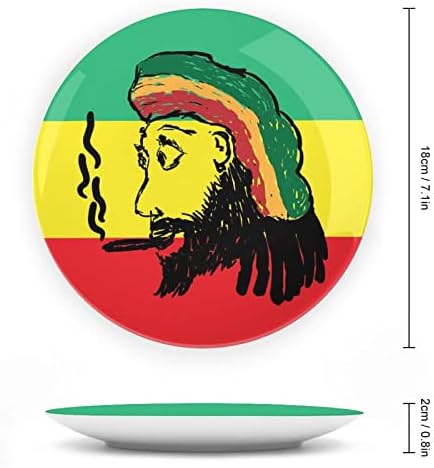 Portret Rastafarian s cigaretom Vintage Bone Kina Dekorativna ploča sa zaslonom Slatka ploča Pokloni
