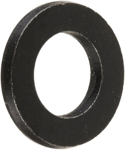 Mali dijelovi 18-8 ravna perilica od nehrđajućeg čelika, crna oksidna završna obrada, susreće din 125, m5 rupa, 5,3 mm ID, 10 mm od, 1 mm nominalne debljine