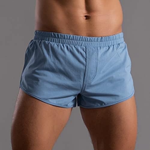 BMISEGM bokserske kratke hlače za muškarce Pakiranje muški ljeto Čvrsto boje pamučne hlače elastična