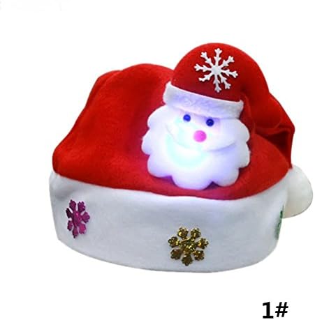 KESYOO Božić šešir kostim šešir treperi Božić šešir svjetlosni Božić glavu ukras za djecu