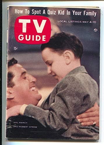 TV vodič 5 / 4 / 1957-Hal Mart - Robert Strom cover-Illinois-bez oznake-kopija štanda za vijesti-FN