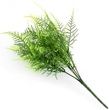 VTMLG 10pc 7 stabljike umjetne biljke Asparogus FERN plastični paprati zeleni lišće lažni cvjetni ukrasi