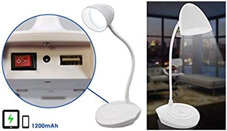 Zatamnjena faza 3 Fleksibilna LED lampica sa USB punjačem, držite se na stolu ili noćnom ormaru ili koristite