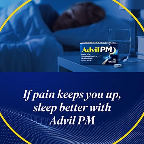 Advil PM sredstvo protiv bolova/Kapleta S pomoći za noćni san, 200 mg ibuprofena, 38 mg difenhidramina