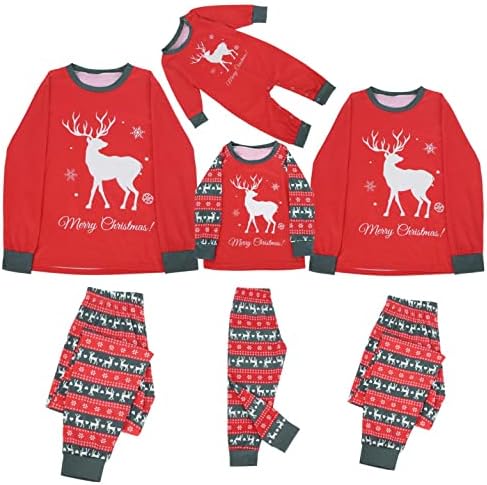 Odgovarajući pidžama za obitelj family Matching Outfits Božić pidžama Set prugasta Božić Sleepwear