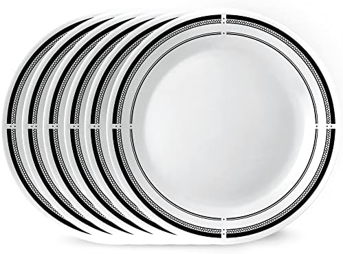Corelle 6-komad 10,25 Okrugle ploče za večeru, Trostruko sloj Vitrelle, lagane okrugle ploče, velike okrugle