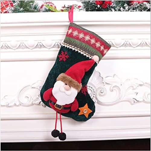 AOF trodijelni božićne čarape, 30 cm malene noge, velike čarape, trobojne santa claus božićne bombone poklon