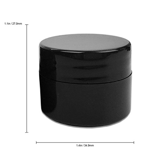 BeautiCom® 96 komada 7g / 7ml crna čvrsta debela dvostruka zidna plastična posuda sa poklopcem za pjenu za