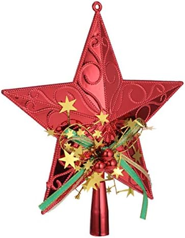 Nuobesty Božićni gnomi Švedski božićni stablo zvijezda blistala zvijezda plastična Xmas Tree Topper