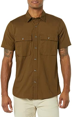 Essentials Muška standardna kratka rukava s dva džepna pomoćna košulja