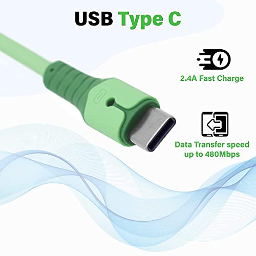 USB C kabl, 2-paket USB a na USB C kabl 3ft Meki Silikonski USB C kabl, Tip C punjenje kompatibilno sa Type