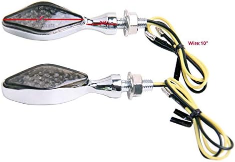 MotorToGo Chrome Mini LED Žmigavci sa kratkim stabljikom indikatori žmigavaca kompatibilni za Kawasaki KX85 iz