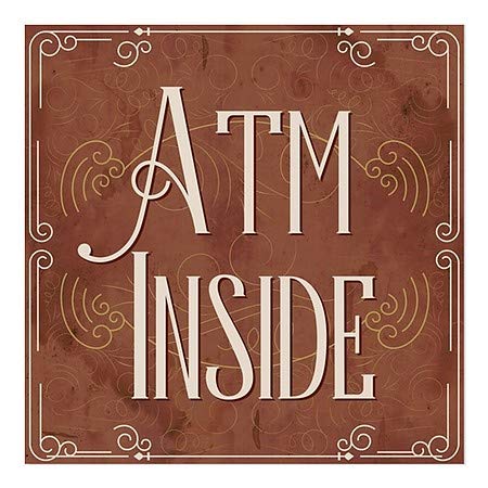 CGsignLab | ATM Unutar -Victorian Card prozor Cling | 16 x16