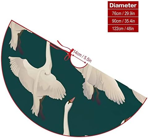 Leteći labudovi sreli su suknje za božićne drvce sa dizajnom ispis Xmas Mat Home Decoration