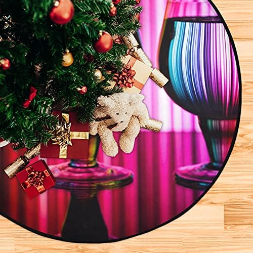 Rainbow Wine naočala Božićna stabla Mat vodootporna stalka za stalak za stalku Mat tepih ispod božićnog