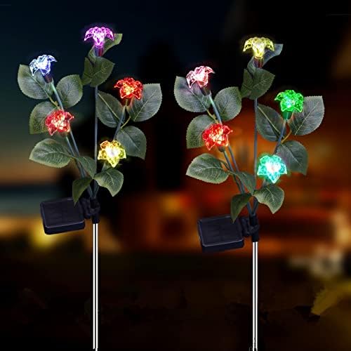 Vanjski solarni vrtni svjetiljci ukrasi vodootporna 10 glava 7 boja promjena staze svjetla za vrt