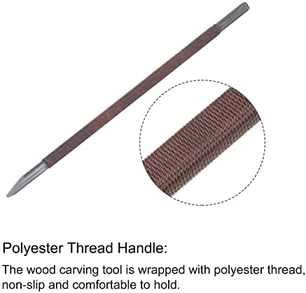 Uxcell dlijeta za drvo nož za rezbarenje, 3,5 mm Manganski čelik mali ravni vrh ručni alat za obradu drveta