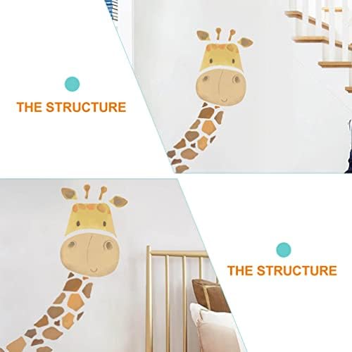 Lioobo 1 Set žirafa zidna naljepnica DIY žirafa zidna naljepnica samoljepljiva Zidna dekoracija slatka životinja