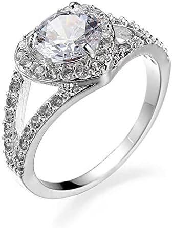 Yistu jeftini prstenovi za žene za angažman u obliku srca personalizirani princeze dijamantni prsten cirkonski ženski prsten prsten veličine 11