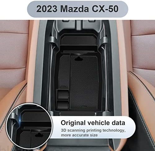 SKTU 2023 MAZD A CX-50 CX50 Centralni konzola Organizer ABS Black Material Tray Armrest Srednja bazd