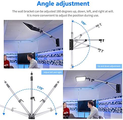 Neewer zidna trokutasta ruka za fotografisanje Stroboskopa, Monolight, Softbox, reflektor, kišobran i prstenasto svjetlo, podržava rotaciju od 180 stepeni, maksimalna dužina 5,5 stopa / 169 cm