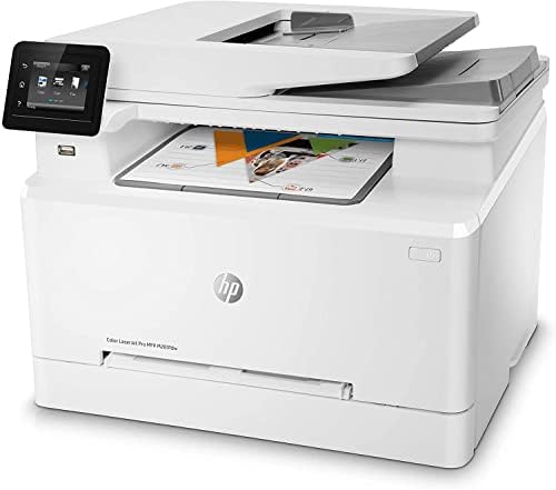 HP Color Laserjet Pro M283fdwD Wireless All-in-One laserski štampač, print scan Copy, Remote Mobile Print, Auto 2-Sided Printing, 22 ppm, 250-Sheet, radi sa Alexa, Bundle with Jawfoal printer Cable
