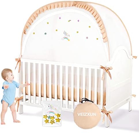 Šator za krevetić sa sigurnosnim zvijezdama kako bi se beba spriječila da se penje, Woderful Breathable Pop-up