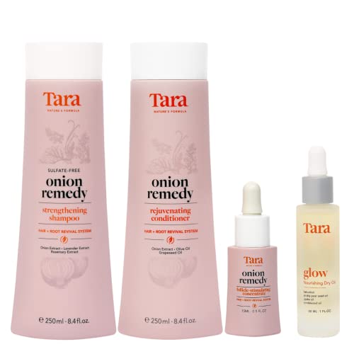 Tara - Onion Remedy Hair & amp; sistem za oživljavanje korijena-Glow hranjivo ulje za suho lice -