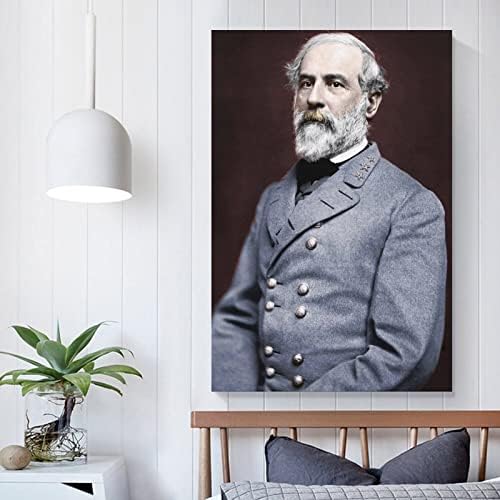 BLUDUG general Robert E. Lee Posteri Platneni Boing Wall Art Poster za spavaću sobu Dnevna soba Decor16x24Inch