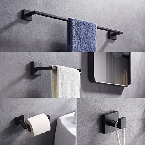 HOOOH 4-komad kupaonice Hardver SUS 304 ručnik od nehrđajućeg čelika Bar WC za držač ručnika ručnika ručnika