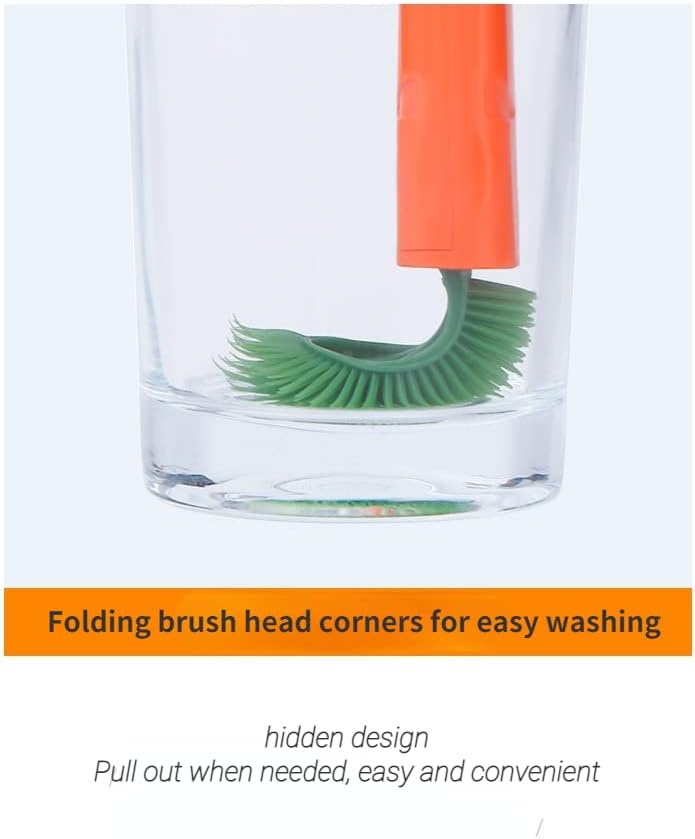 Višenamjenski šalica četkica-silikonska četkica četkica za boce za vodu za brtvljenje četkica za čišćenje četkica za čišćenje preklopna četkica za glavu
