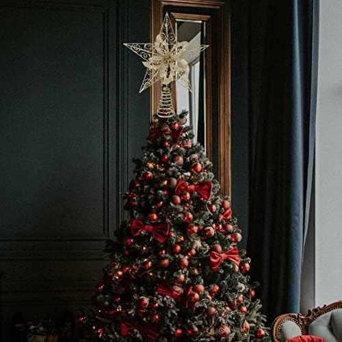 Toddmomima božićne ukrase Božićna zvjezdana staza ukras zlatni zvjezdani stablo od strane LED svjetla Xmas