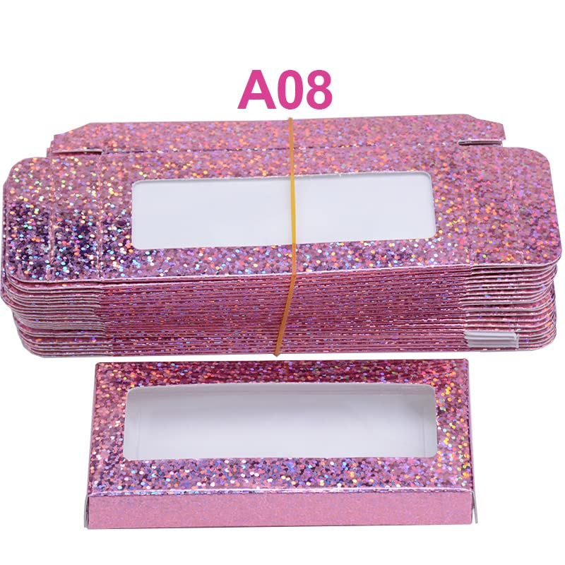 Luksuzne prazne meke papirne kutije za pakovanje trepavica mnogo izbora kutija za pakovanje trepavica u boji Candy, X09, 80KOM