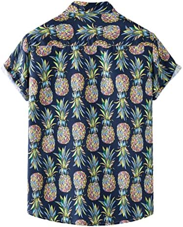 Muška havajska košulja Proljeće i ljetno cvjetno šareno print casual revel plaža Vanjski odmor kratki rukav majice posteljine majice Majice Smeđe majice