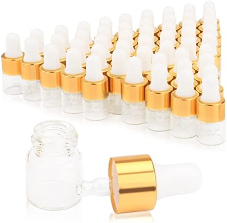 PINKLIFE 50 pakcs boce od ulja 1ML Malene bistre staklene boce sa parfemom kozmetički uzorci bočice