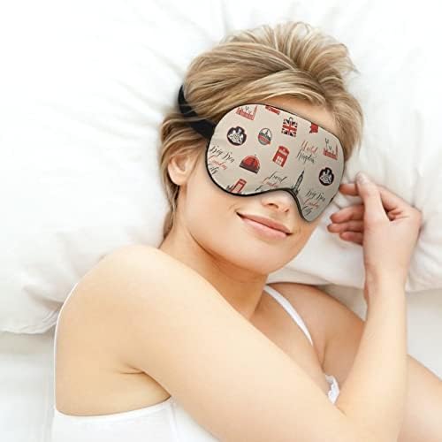 UK i Londonska tema sa natpisima za spavanje maske za oči meka smiješna hladovina za oči za spavanje maska ​​za