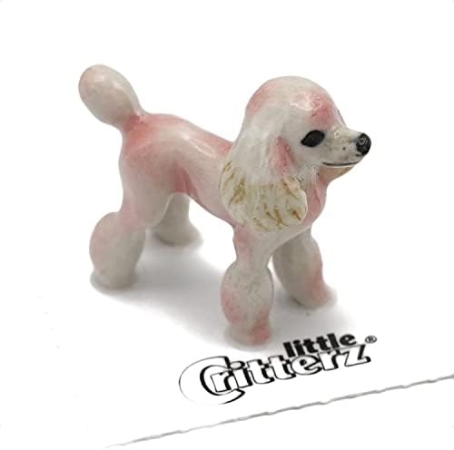 Little Critterz Dog -pink Pudlica - Dekoracija Početna Dekor rođendanski poklon Životinjski minijaturni