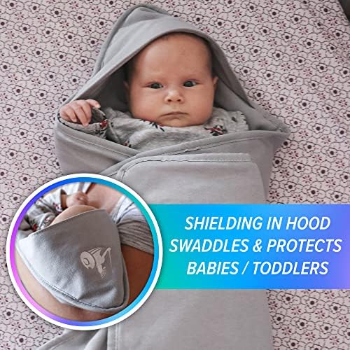 DefenderShield EMF & amp; 5G pokrivač za zaštitu od zračenja - bambus i pamuk - poklopac za zaštitu signala za krevete, kauče, trudnoću, bebe