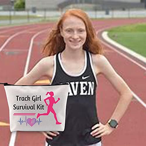 Meikiup track and Field Lover poklon Track Girl komplet za preživljavanje atletska kozmetička torba trkači