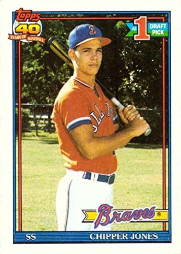 1991 Topps Baseball 333 Chipper Jones Rookie Card