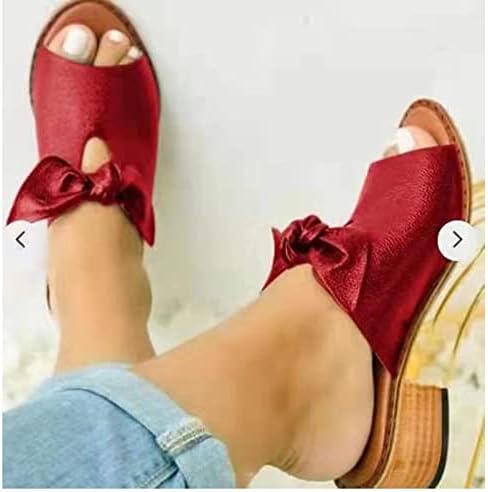 Sandale sa potpeticom za žene od umjetne kože Knot Dressy Slepper Slides kancelarijske radne cipele ljetne