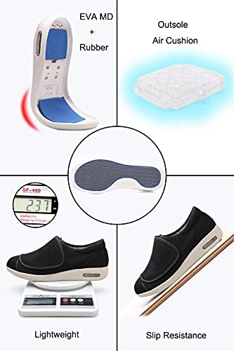 Youyun muške dijabetičke cipele, udobnost za starije osobe za starije osobe natečene noge, širine